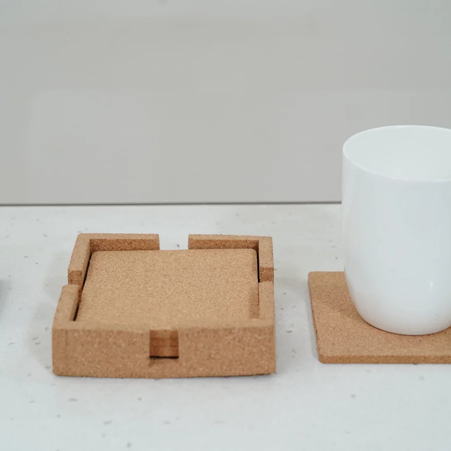 Premium Square Coaster with Case